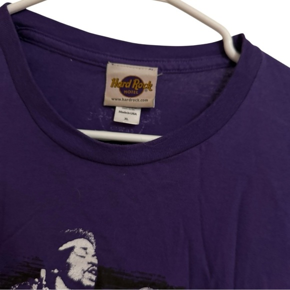 Hard Rock Hotel Jimi Hendrix Vintage Purple Graphic TShirt Womens XL Made in USA - Picture 2 of 3